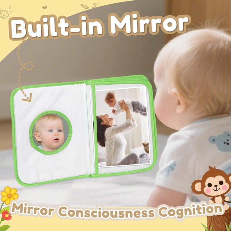 TSYAN Baby First Family Photo Album Memory Book for Boys & Girls,My First Family Album with Mirror for 4x6 Baby Kids Toddlers Family Pictures-Perfect Gifts for Baby Shower Newborns Family Photos - Image 2